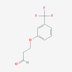 molecular formula C10H9F3O2 B15090397 3-[3-(Trifluoromethyl)phenoxy]propanal 