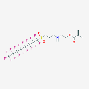 molecular formula C17H16F17NO4S B15090424 2-Propenoic acid, 2-methyl-, 2-[[(1,1,2,2,3,3,4,4,5,5,6,6,7,7,8,8,8-heptadecafluorooctyl)sulfonyl]propylamino]ethyl ester 