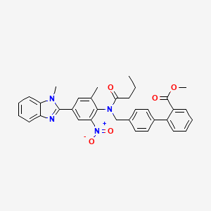 4'-[[[2-Methyl-4-(1-methyl-1H-benzimidazol-2-yl)-6-nitrophenyl](1-oxobutyl)amino]methyl]-[1,1'-biphenyl]-2-carboxylic Acid Methyl Ester