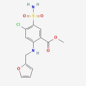 molecular formula C13H13ClN2O5S B15090454 Methyl 5-(aminosulfonyl)-4-chloro-2-[(2-furanylmethyl)amino]benzoate CAS No. 4793-48-0