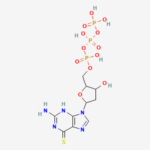 [[5-(2-amino-6-sulfanylidene-3H-purin-9-yl)-3-hydroxyoxolan-2-yl]methoxy-hydroxyphosphoryl] phosphono hydrogen phosphate