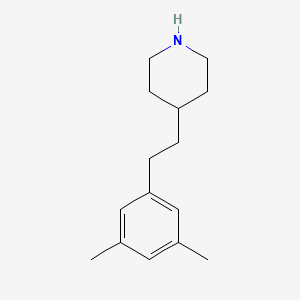 molecular formula C15H23N B15090492 4-[2-(3,5-Dimethylphenyl)ethyl]piperidine 