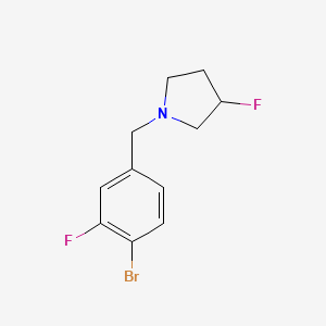 1-[(4-Bromo-3-fluorophenyl)methyl]-3-fluoropyrrolidine