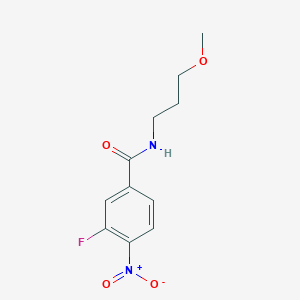 molecular formula C11H13FN2O4 B15090500 3-fluoro-N-(3-methoxypropyl)-4-nitrobenzamide 