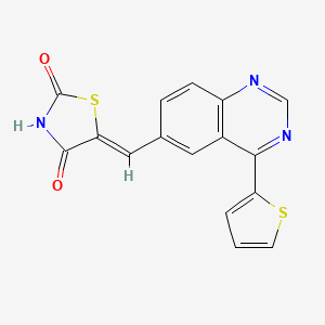 (E)-5-((4-(thiophen-2-yl)quinazolin-6-yl)methylene)thiazolidine-2,4-dione