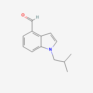 molecular formula C13H15NO B15090546 1-Isobutyl-1H-indole-4-carbaldehyde 