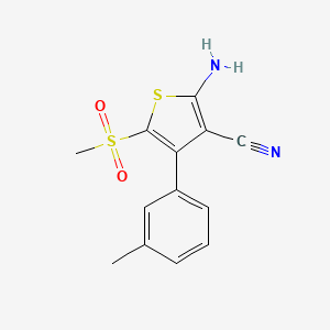 2-Amino-5-(methylsulfonyl)-4-(m-tolyl)thiophene-3-carbonitrile