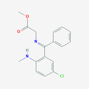 molecular formula C17H17ClN2O2 B15090556 N-[[5-Chloro-2-(methylamino)phenyl]phenylmethylene]glycine Methyl Ester 