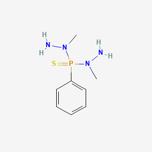 molecular formula C8H15N4PS B15090559 N,N'-Dimethyl-p-phenylphosphonothioic dihydrazide CAS No. 54529-68-9