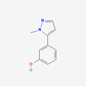 molecular formula C10H10N2O B15090566 3-(1-Methyl-1H-pyrazol-5-yl)phenol CAS No. 1240407-71-9