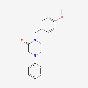 molecular formula C18H20N2O2 B15090573 1-[(4-Methoxyphenyl)methyl]-4-phenyl-piperazin-2-one 