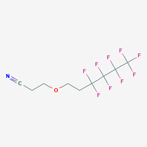 molecular formula C9H8F9NO B15090596 3-[(3,3,4,4,5,5,6,6,6-Nonafluorohexyl)oxy]propanenitrile CAS No. 56300-32-4