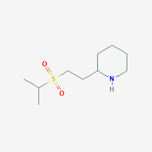 molecular formula C10H21NO2S B15090611 2-[2-(Propane-2-sulfonyl)ethyl]piperidine 