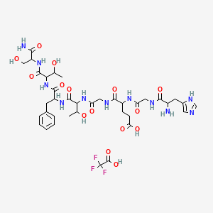 molecular formula C37H52F3N11O15 B15090627 Exendin-4 (1-8) trifluoroacetate salt H-His-Gly-Glu-Gly-Thr-Phe-Thr-Ser-NH2 trifluoroacetate salt 