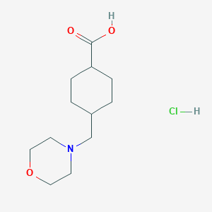 molecular formula C12H22ClNO3 B15090633 trans 4-(Morpholinomethyl)cyclohexanecarboxylic acid hydrochloride 