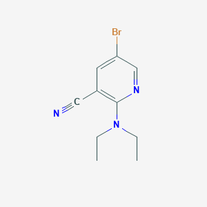 molecular formula C10H12BrN3 B15090657 5-Bromo-2-(diethylamino)nicotinonitrile 