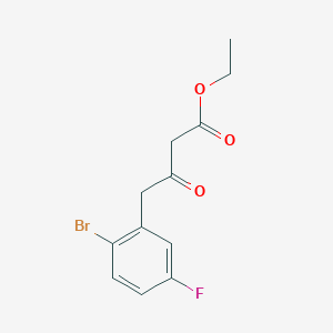 molecular formula C12H12BrFO3 B15090695 Ethyl 4-(2-bromo-5-fluorophenyl)-3-oxobutanoate 