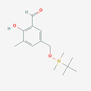 5-(((tert-Butyldimethylsilyl)oxy)methyl)-2-hydroxy-3-methylbenzaldehyde