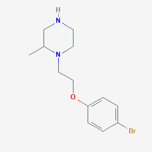 molecular formula C13H19BrN2O B15090710 1-[2-(4-Bromophenoxy)ethyl]-2-methylpiperazine 