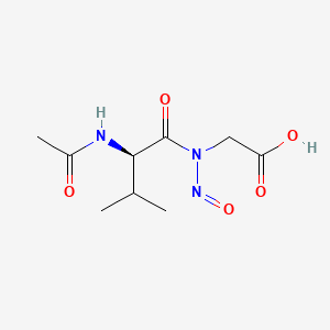 molecular formula C9H15N3O5 B15090738 N-(N-Acetylvalyl)-N-nitrosoglycine CAS No. 99152-10-0