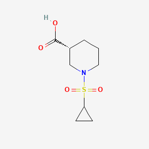 molecular formula C9H15NO4S B15090770 (3R)-1-(cyclopropanesulfonyl)piperidine-3-carboxylic acid 