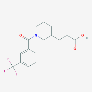 3-Piperidinepropanoic acid, 1-[3-(trifluoromethyl)benzoyl]-