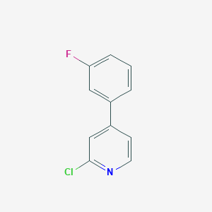 molecular formula C11H7ClFN B15090792 2-Chloro-4-(3-fluorophenyl)pyridine 