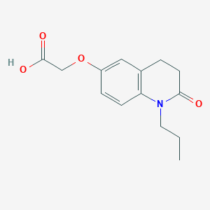 (2-Oxo-1-propyl-1,2,3,4-tetrahydro-quinolin-6-yloxy)-acetic acid