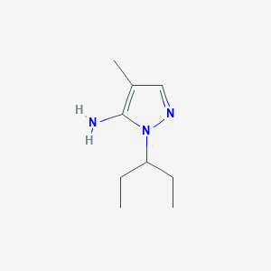 molecular formula C9H17N3 B1509082 1-(1-乙基丙基)-4-甲基-1H-吡唑-5-胺 CAS No. 1015846-02-2