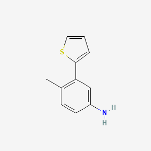 molecular formula C11H11NS B15090860 4-Methyl-3-(thiophen-2-YL)aniline 