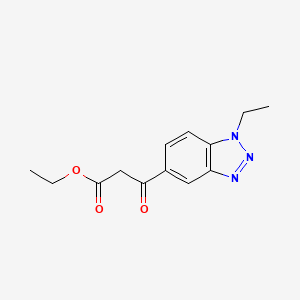 molecular formula C13H15N3O3 B15090890 ethyl 3-(1-ethyl-1H-benzo[d][1,2,3]triazol-5-yl)-3-oxopropanoate 