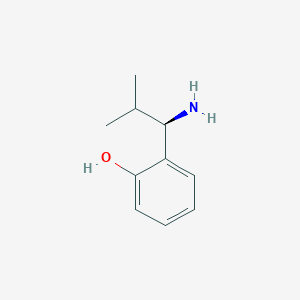 molecular formula C10H15NO B15090894 (R)-2-(1-Amino-2-methylpropyl)phenol CAS No. 250272-48-1