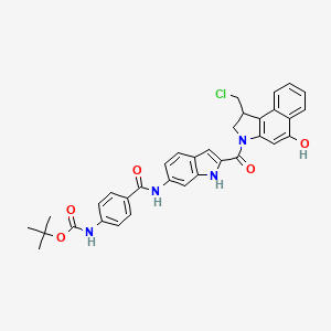 tert-butyl N-[4-({2-[(1S)-1-(chloromethyl)-5-hydroxy-1H,2H,3H-benzo[e]indole-3-carbonyl]-1H-indol-6-yl}carbamoyl)phenyl]carbamate