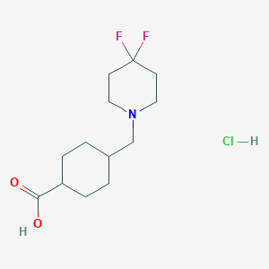 trans 4-((4,4-Difluoropiperidin-1-yl)methyl)cyclohexanecarboxylic acid hydrochloride