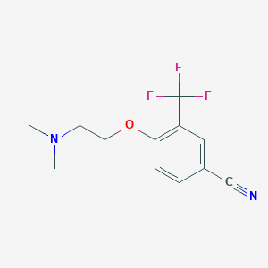 molecular formula C12H13F3N2O B15090974 4-(2-(Dimethylamino)ethoxy)-3-(trifluoromethyl)benzonitrile 