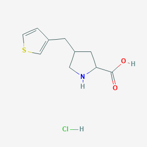 4-(Thiophen-3-ylmethyl)pyrrolidine-2-carboxylic acid;hydrochloride