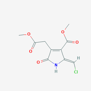 molecular formula C10H10ClNO5 B15091071 1H-Pyrrole-3-acetic acid, 5-(chloromethylene)-2,5-dihydro-4-(methoxycarbonyl)-2-oxo-, methyl ester 