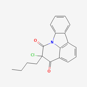 molecular formula C19H16ClNO2 B15091074 5-butyl-5-chloro-5,6-dihydro-4H-pyrido[3,2,1-jk]carbazole-4,6-dione CAS No. 274691-34-8