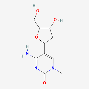 molecular formula C10H15N3O4 B15091078 4-Amino-5-[4-hydroxy-5-(hydroxymethyl)oxolan-2-yl]-1-methylpyrimidin-2-one 