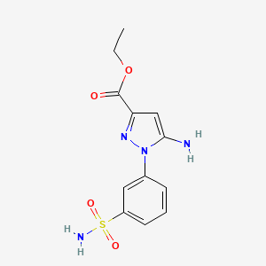 Ethyl 5-amino-1-(3-sulfamoylphenyl)pyrazole-3-carboxylate