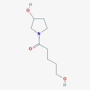 molecular formula C9H17NO3 B15091135 5-Hydroxy-1-(3-hydroxypyrrolidin-1-yl)pentan-1-one 