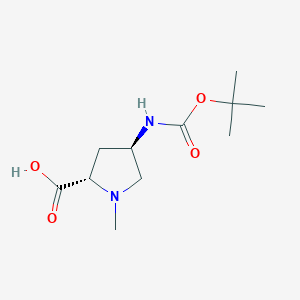 molecular formula C11H20N2O4 B15091142 L-Proline, 4-[[(1,1-dimethylethoxy)carbonyl]amino]-1-methyl-, (4R)- CAS No. 1609388-46-6