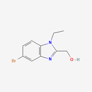 molecular formula C10H11BrN2O B15091149 (5-bromo-1-ethyl-1H-benzo[d]imidazol-2-yl)methanol 