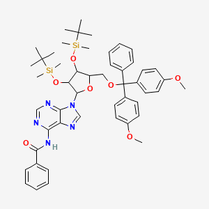 N-[9-[5-[[bis(4-methoxyphenyl)-phenylmethoxy]methyl]-3,4-bis[[tert-butyl(dimethyl)silyl]oxy]oxolan-2-yl]purin-6-yl]benzamide