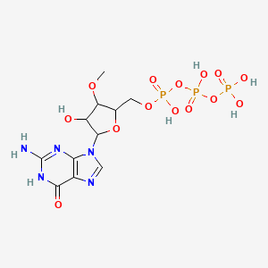 [[5-(2-amino-6-oxo-1H-purin-9-yl)-4-hydroxy-3-methoxyoxolan-2-yl]methoxy-hydroxyphosphoryl] phosphono hydrogen phosphate