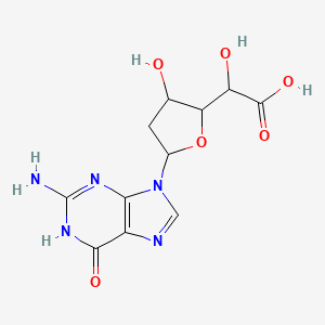 2-[5-(2-amino-6-oxo-1H-purin-9-yl)-3-hydroxyoxolan-2-yl]-2-hydroxyacetic acid