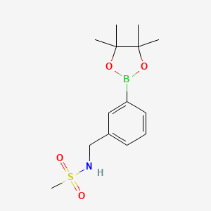 molecular formula C14H22BNO4S B1509126 N-(3-(4,4,5,5-tetramethyl-1,3,2-dioxaborolan-2-yl)benzyl)methanesulfonamide 