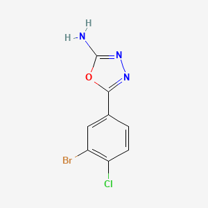 5-(3-Bromo-4-chlorophenyl)-1,3,4-oxadiazol-2-amine