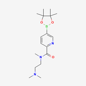 molecular formula C17H28BN3O3 B1509129 N-(2-(dimethylamino)ethyl)-N-methyl-5-(4,4,5,5-tetramethyl-1,3,2-dioxaborolan-2-yl)picolinamide CAS No. 1092563-60-4