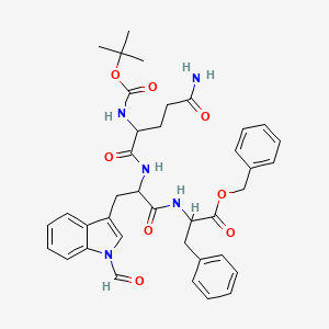 molecular formula C38H43N5O8 B15091291 Boc-DL-Gln-DL-Trp(For)-DL-Phe-OBn 